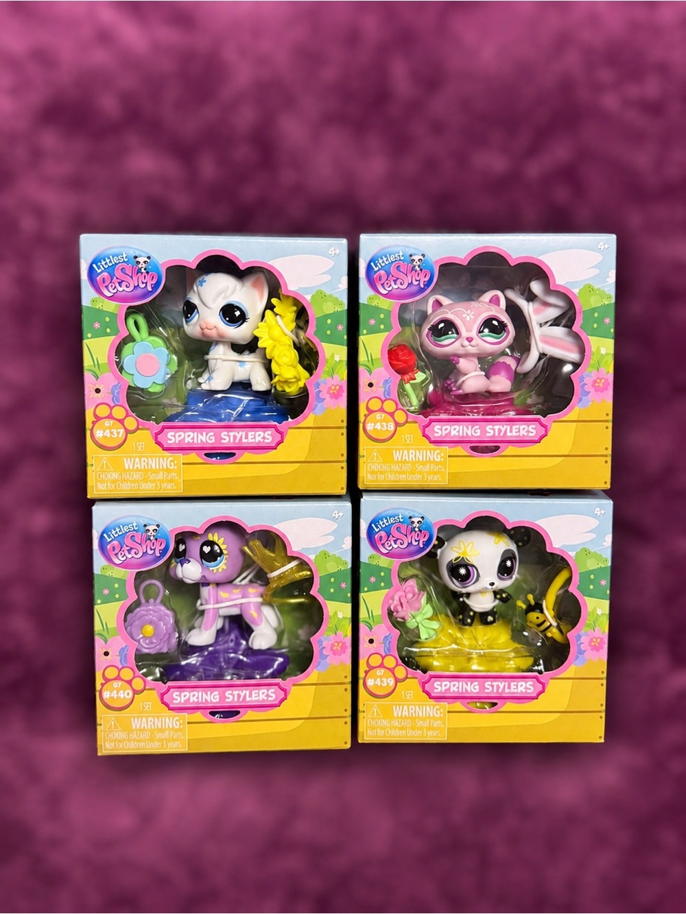 Littlest Pet Shop • Spring Stylers • G7 #437-440 COMPLETE SET NEW & SEALED!